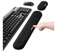 LETREEN Repose Poignet Clavier, Reposes-Poignets Souris Ergonomique en Mousse à Mémoire, Support Tapis de Clavier Repose Coude avec Base Antidérapant Wrist Rest Pad pour Bureau Gamer, Ordinateur
