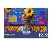 L'Étreinte du Tournesol Puzzle 1000 Pièces pour Adultes Et Enfants ≥12 Ans Jeu Patience & Réflexion Divertissement Créatif Classiques Activité Familiale Parfaite 38x26cm/1000pcs