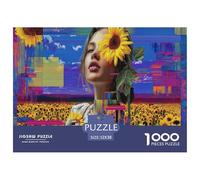 L'Étreinte du Tournesol Puzzle 1000 Pièces pour Adultes Et Enfants À Partir De 12 Ans Jeu Patience Réflexion Qualité Supérieure Décoration Maison Loisirs Créatifs 52x38cm/1000pcs