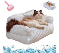 LETROBBV Ice Silk Cooling Pet Bed Breathable Washable Dog Sofa Bed,Removable Dog Cooling Bed,Summer Sleeping Cool Bed for Small for Small,Medium,Large Dogs & Cats