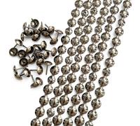 Let's Decorate 5 mètres de bandes de clous de tapissier Gun Black, bandes de clous décoratives pour canapé, rubans d'ornement, pour chaises de jardin d'intérieur, clous lâches assortis (11 mm