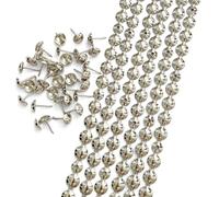 Let's decorate 5 mètres d'épaisseur décoratif clou Bar nickel, décoratif clou Bar canapé ceinture décorative, intérieur chaise de jardin clous, assortis pinces lâches (11 mm nickel)