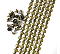 Let's Decorate Bandes à ongles décoratives plaquées laiton 10 m x 11 mm, clous d'ameublement, canapés, punaises assorties (K : laiton de 11 mm (B))