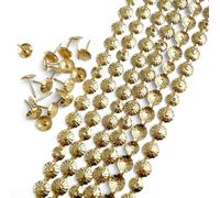 Let's Decorate Bandes de clous de tapissier 5 mètres D11mm Fleur dorée Bandes de clous décoratifs/Rubans de clouage, Clous de canapé, Accessoire de meuble DIY (11mm Fleur dorée)