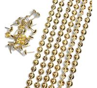 Let's Decorate Bandes de clous de tapissier de 5 mètres dorées, bandes de clous décoratives pour canapé, rubans pour chaises de jardin d'intérieur, clous amovibles assortis (9,5 mm doré)