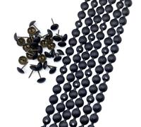 Let's Decorate Bandes de clous de tapissier de 5 mètres dorées, bandes de clous décoratives pour canapé, rubans pour fauteuil de jardin intérieur, clous amovibles assortis (11 mm noir mat)