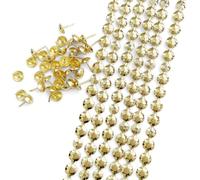 Let's Decorate Bandes de clous décoratives avec punaises pour canapé, tête de lit, banc (F : 11 mm, doré)