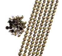 Let's Decorate Bandes de clous plaquées laiton pour meubles, bancs, canapés, punaises assorties - 10 m x 9,5 mm - B : laiton 9,5 mm