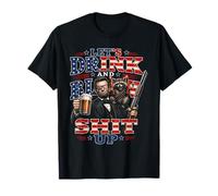 Let's Drink and Blow Shit Up Abraham Lincoln Beer & Raccoon T-Shirt