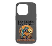 Lets Eat Kids Dinosaur Zombie Trick Treat Dinosaur English Coque pour iPhone 15 Pro