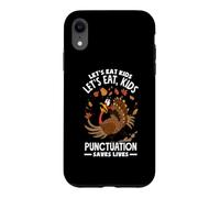 Let's Eat Kids, Professeur de Grammaire de Noël drôle pour Thanksgiving Coque pour iPhone XR