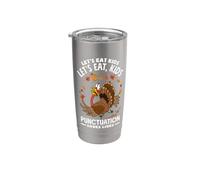 Let's Eat Kids, professeur de grammaire de Noël drôle pour Thanksgiving Gobelet isotherme en acier inoxydable double paroi