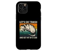 Let's Eat Trash and Get Hit by A Car Retro Vintage Opossum Coque pour iPhone 11 Pro