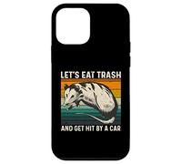 Let's Eat Trash and Get Hit by A Car Retro Vintage Opossum Coque pour iPhone 12 Mini