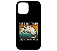 Let's Eat Trash and Get Hit by A Car Retro Vintage Opossum Coque pour iPhone 12 Pro Max