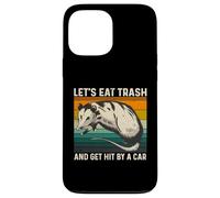 Let's Eat Trash and Get Hit by A Car Retro Vintage Opossum Coque pour iPhone 13 Pro Max