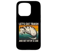 Let's Eat Trash and Get Hit by A Car Retro Vintage Opossum Coque pour iPhone 15 Pro