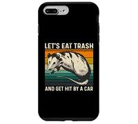 Let's Eat Trash and Get Hit by A Car Retro Vintage Opossum Coque pour iPhone 7 Plus/8 Plus