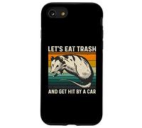 Let's Eat Trash and Get Hit by A Car Retro Vintage Opossum Coque pour iPhone SE (2020) / 7/8