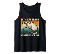 Let's Eat Trash and Get Hit by A Car Retro Vintage Opossum Débardeur