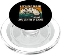 Let's Eat Trash and Get Hit by A Car Retro Vintage Opossum PopSockets PopGrip pour MagSafe