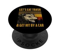 Let's Eat Trash and Get Hit By A Car - Vintage Opossum PopSockets Support et Grip pour Smartphones et Tablettes