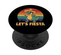 Let's Fiesta Cinco De Mayo T Rex Dinosaure Party PopSockets PopGrip Adhésif