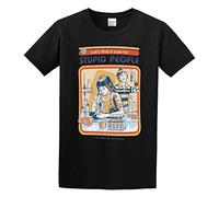 Let's Find A Cure for Stupid People Poster Unisex 100% Cotton Short-Sleeve T-Shirts Black XL