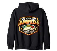 Let's Get Amped Funny Electrician Pun Blague Dire Humour Fun Sweat à Capuche