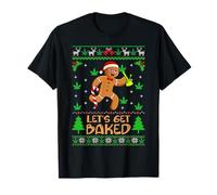 Let's Get Baked Weed Pull de Noël Moche Bonhomme en Pain d'épice T-Shirt