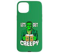 Let's Get Creepy St Patrick's Day Frankenstein Monster Beer Coque pour iPhone 15 Plus