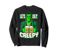 Let's Get Creepy St Patrick's Day Frankenstein Monster Beer Sweatshirt