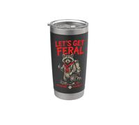 Let's Get Feral! Hiking Scout Racoon Scouting America Gobelet isotherme en acier inoxydable double paroi