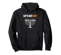 Let's Get Lit Happy Hanukkah Hanukah Juif Noël Sweat à Capuche
