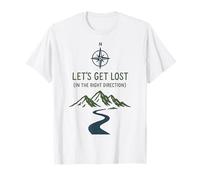 Let's Get Lost in The Right Direction Top Minimalist Hiking T-Shirt