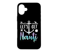 Let's Get Nauti Bachelorette Party Funny Bride Mermaid Theme Coque pour iPhone 16 Plus