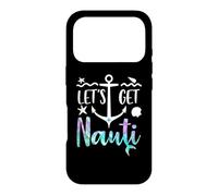 Let's Get Nauti Bachelorette Party Funny Bride Mermaid Theme Coque pour iPhone 17 Pro