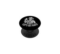 Let's Get Nauti Jeu de Mots Amusant pour Boire de la bière Pirate PopSockets PopGrip Adhésif