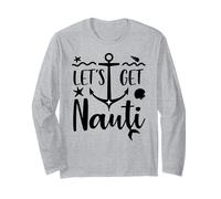 Let's Get Nauti Shirt,Bachelorette Party Tops,Lets Get Nauti Manche Longue