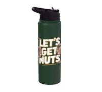 Lets Get Nuts Funny Squirrel Nut Intolérant Stainless Steel Insulated Water Bottle