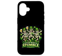 Lets Get Ready to Stumble St Patrick Dancing Skeleton Coque pour iPhone 16