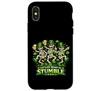 Lets Get Ready to Stumble St Patrick Dancing Skeleton Coque pour iPhone X/XS