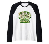 Lets Get Ready to Stumble St Patrick Dancing Skeleton Manche Raglan