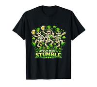Lets Get Ready to Stumble St Patrick Dancing Skeleton T-Shirt