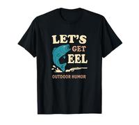 Lets Get Reel Fishing Graphic Retro Outdoor Humour T-Shirt