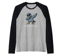 Lets Get This Bread Dabbing Pigeon Jeu de Mots drôle Manche Raglan