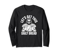 Let's Get This Daily Bread Funny Jésus Money Christian Manche Longue