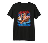 Let's Get This Party fondé Thomas Jefferson Le 4 Juillet T-Shirt Haut de Gamme