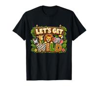 Let's Get Wild Jungle Animal Safari A Day at Zoo Party T-Shirt