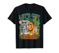 Lets Get Wild Safari Animals Zoo Adventure T-Shirt